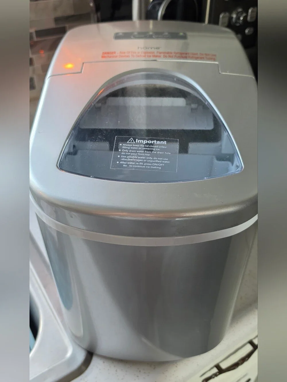 Home Silver Portable Countertop Ice Maker